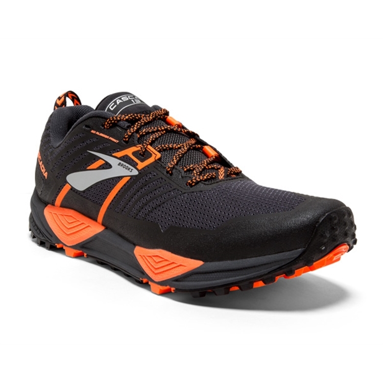 brooks Men's Cascadia 13 Grey / Black / Orange