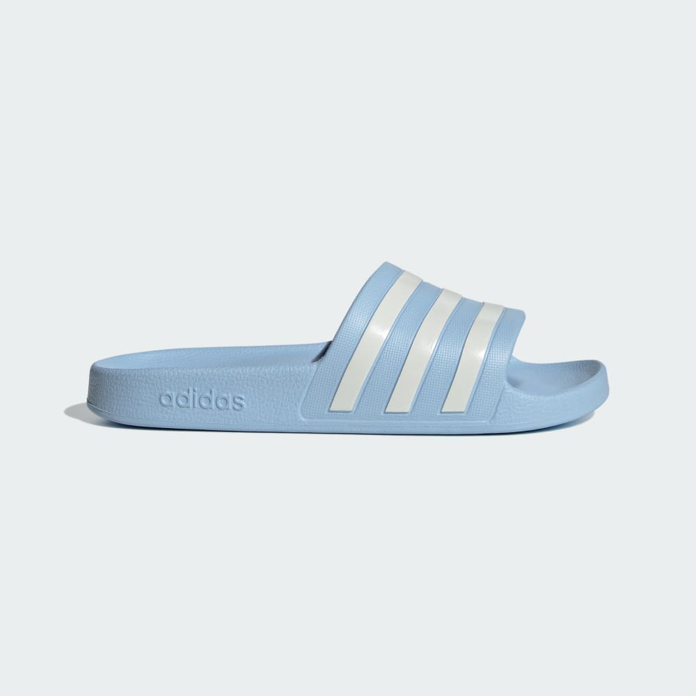 Adidas Adilette Aqua Slides Glow Blue / Zero Metalic / Zero Metalic