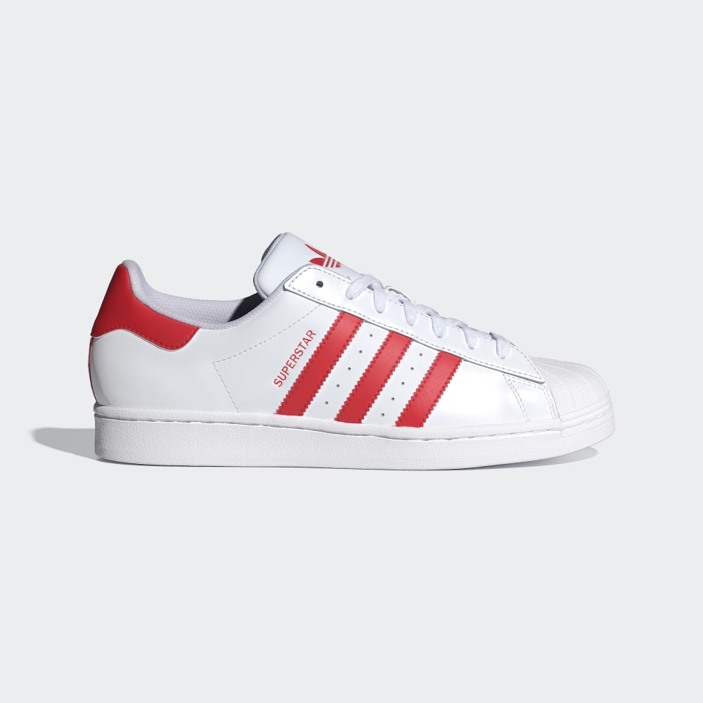 Adidas Superstar Shoes Cloud White / Better Scarlet / Cloud White