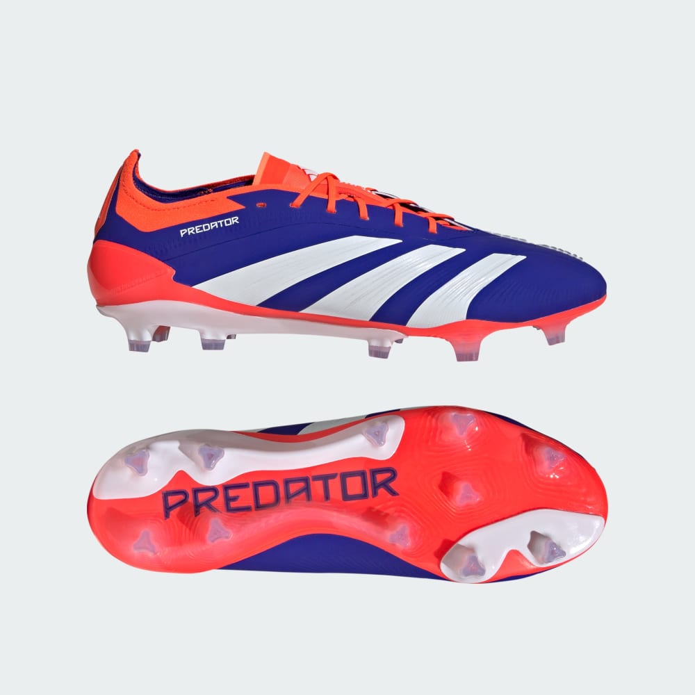 Adidas Predator Elite Firm Ground Soccer Cleats Lucid Blue / Cloud White / Solar Red