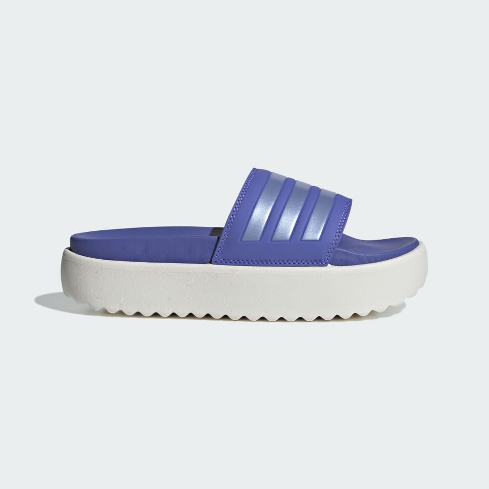 Adidas Adilette Platform Slides Semi Cobalt Blue / Blue Spark Met. / Core White