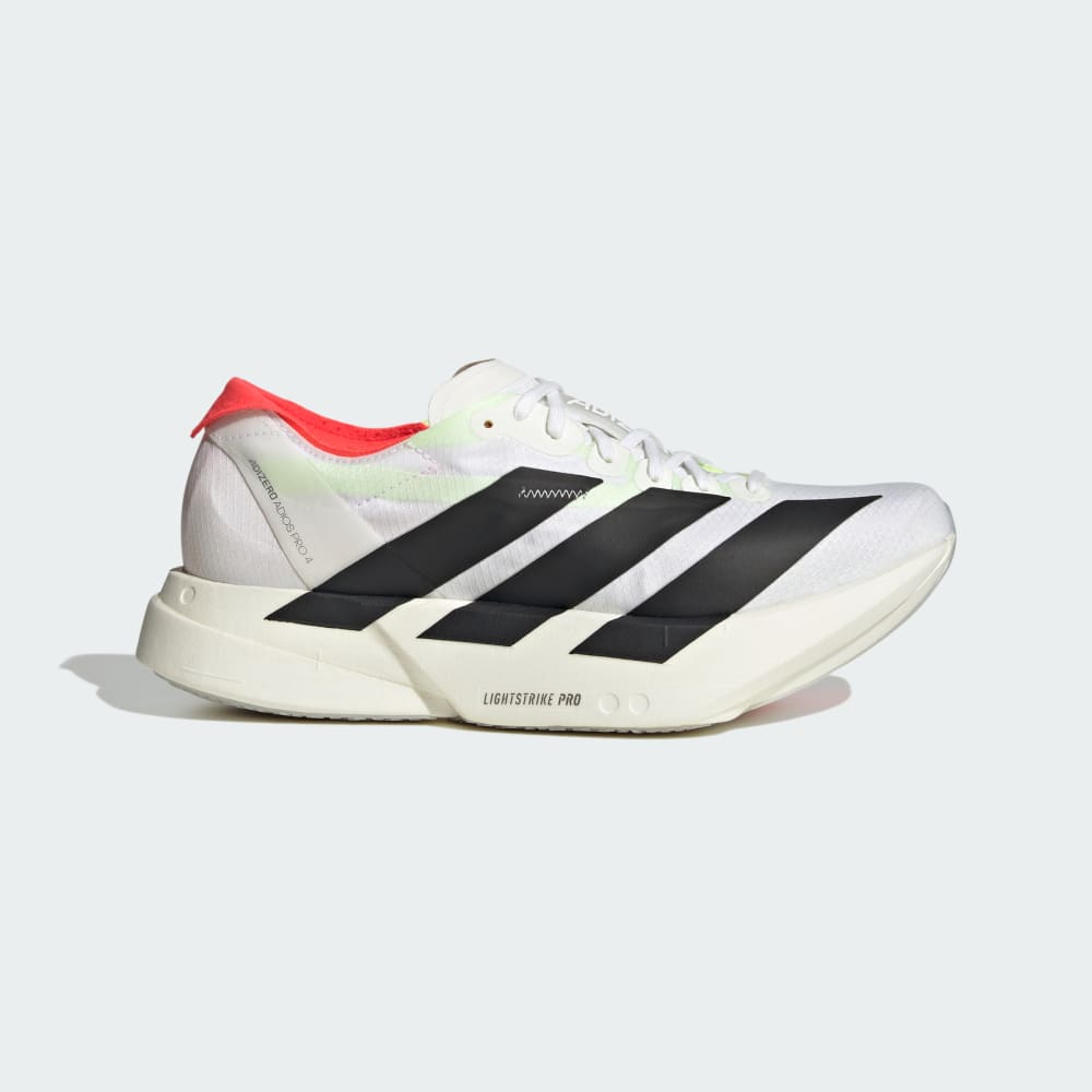 Adidas Adizero Adios Pro 4 Shoes Cloud White / Core Black / Silver Metallic