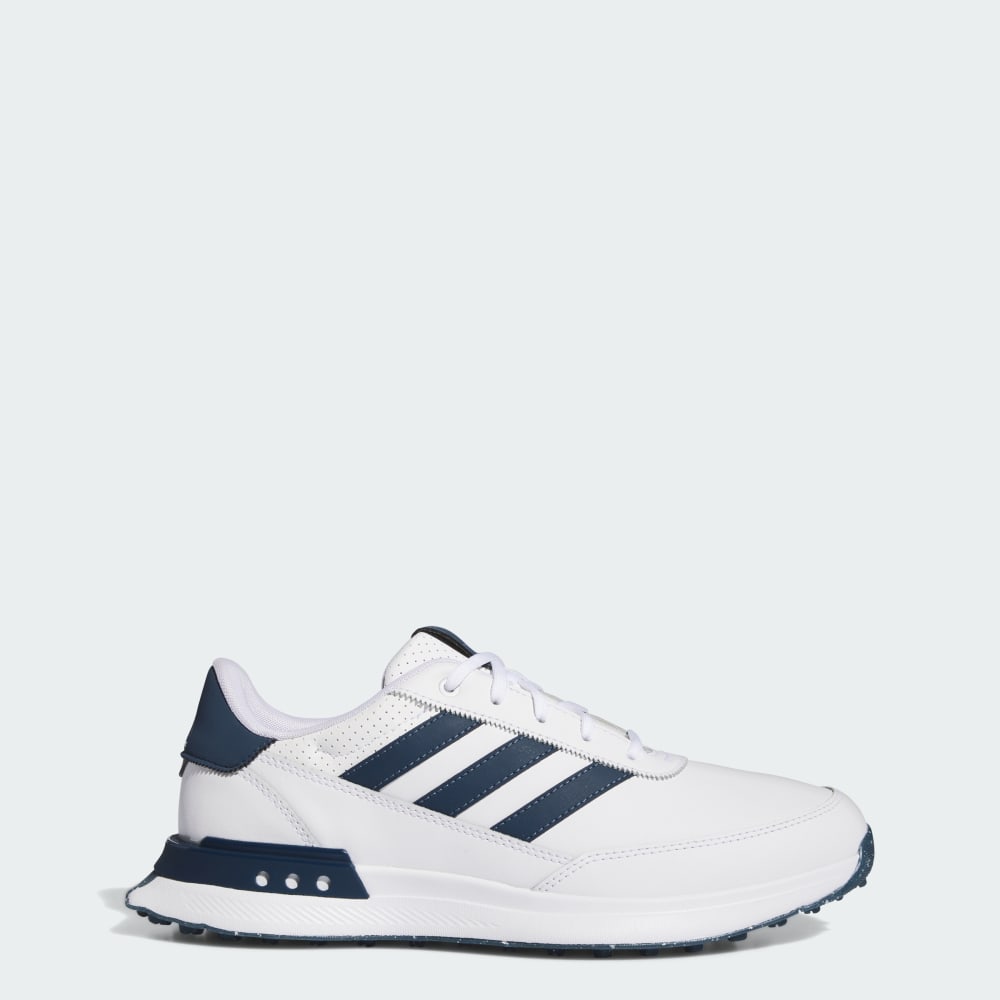 Adidas S2G Spikeless Leather 24 Golf Shoes Cloud White / Collegiate Navy / Silver Metallic