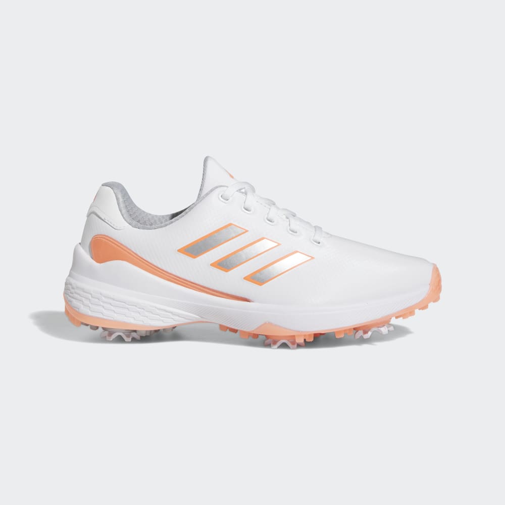 Adidas ZG23 Golf Shoes Cloud White / Silver Metallic / Coral Fusion