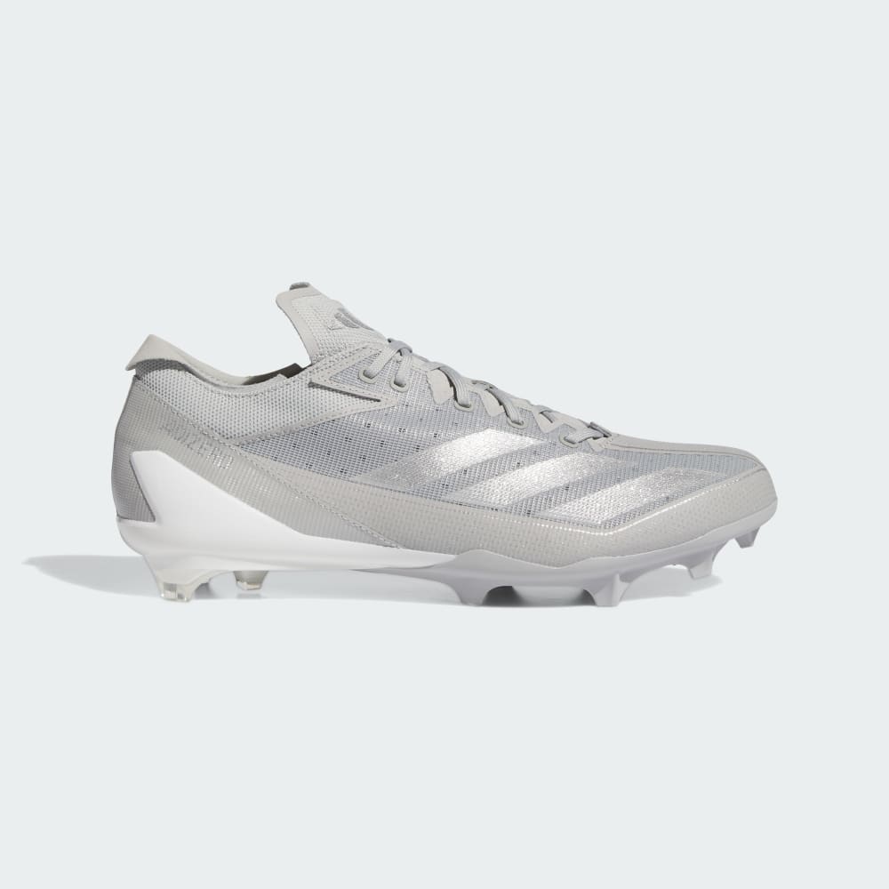 Adidas Adizero Electric Football Cleats Grey Two / Silver Metallic / Cloud White