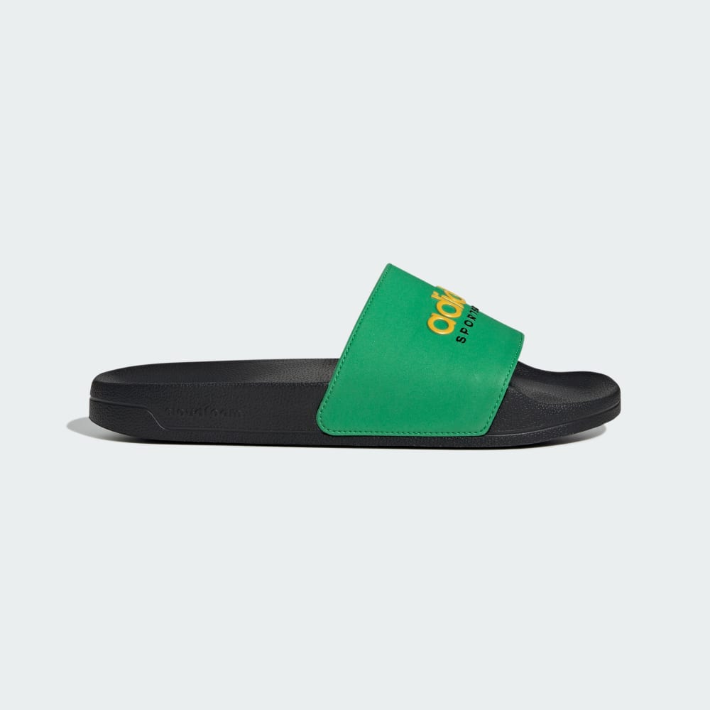 Adidas Adilette Shower Slides Vivid Green / Bold Gold / Core Black