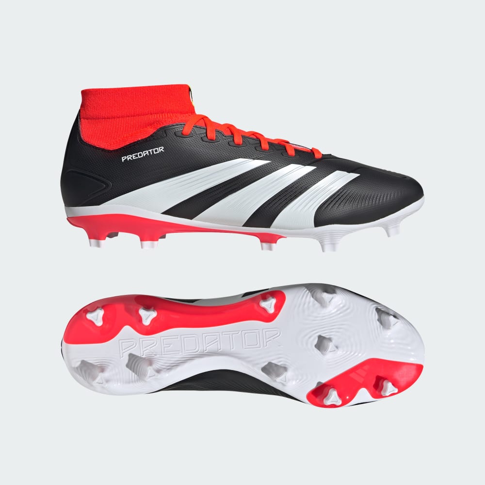 Adidas Predator 24 League Firm Ground Soccer Cleats Core Black / Cloud White / Solar Red