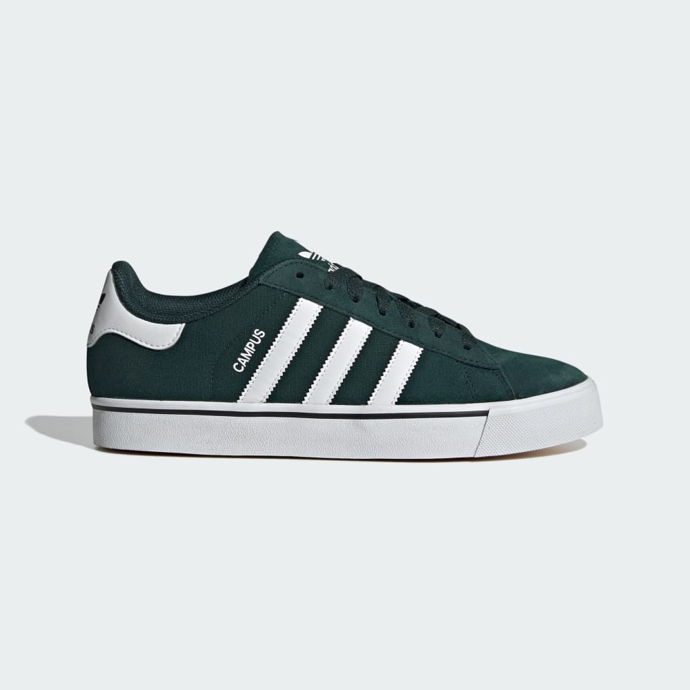 Adidas Campus Vulc Shoes Green Night / Cloud White / Gum