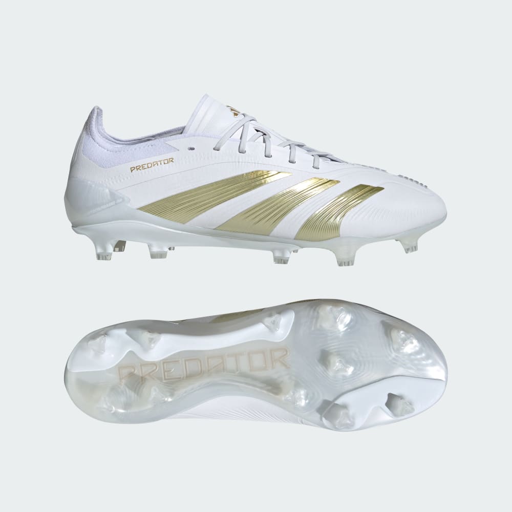 Adidas Predator Elite Firm Ground Soccer Cleats Cloud White / Gold Metallic / Cloud White