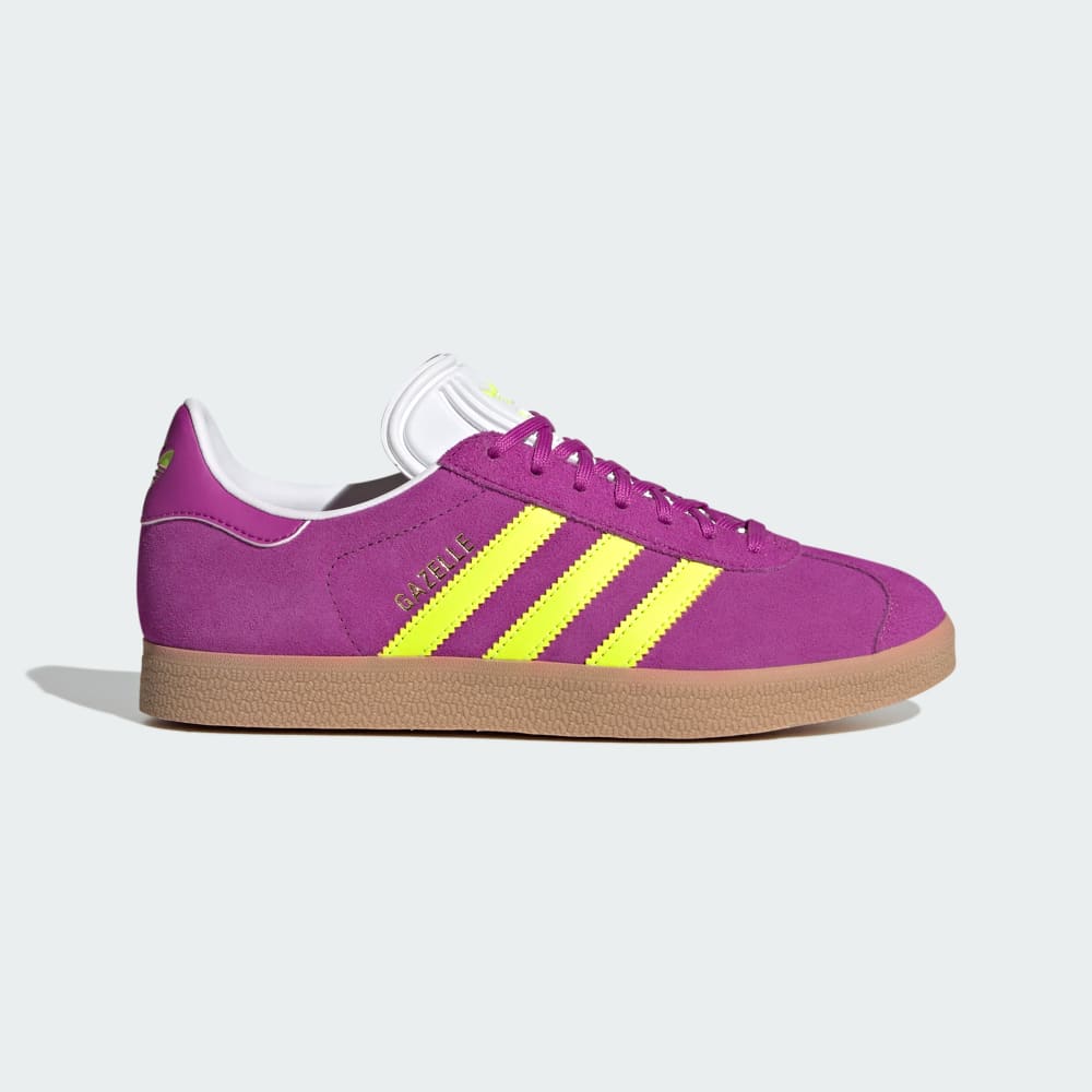 Adidas Gazelle Shoes Purple Burst / Solar Yellow / Off White