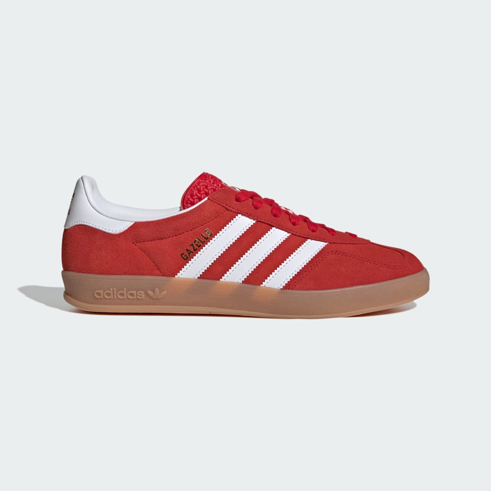 Adidas Gazelle Indoor Shoes Better Scarlet / Cloud White / Gum