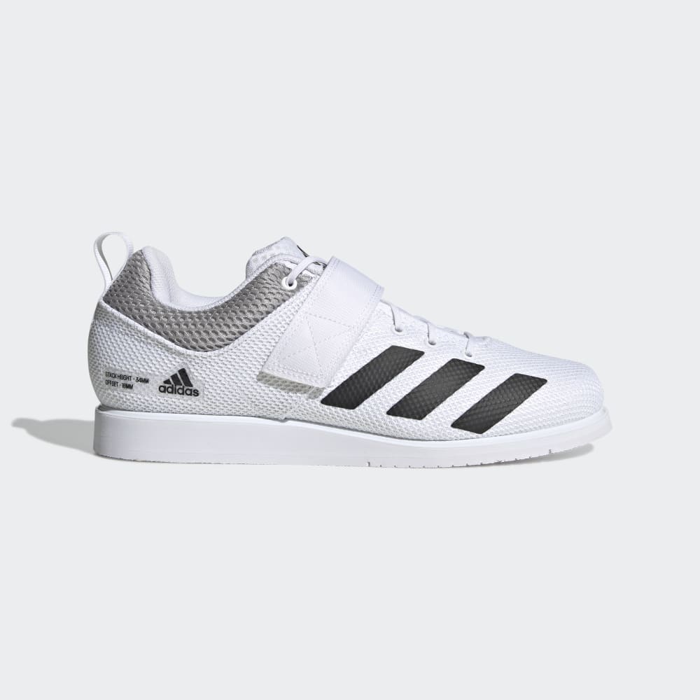 Adidas Powerlift 5 Weightlifting Shoes Cloud White / Core Black / Grey Two