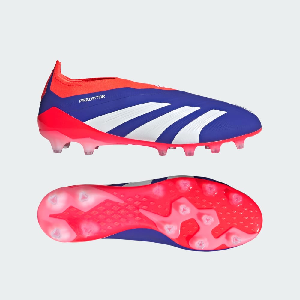 Adidas Predator Elite Laceless Artificial Ground Soccer Cleats Lucid Blue / Cloud White / Solar Red