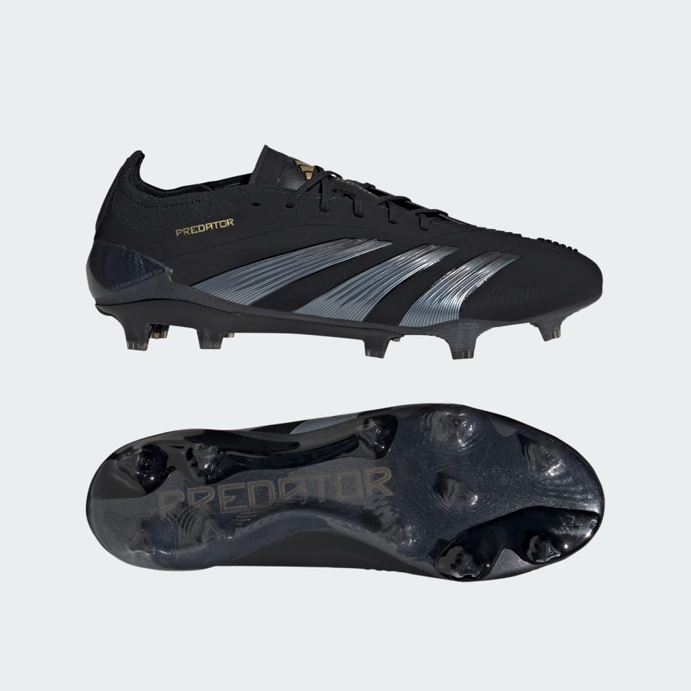 Adidas Predator Elite Firm Ground Soccer Cleats Core Black / Carbon / Gold Metallic