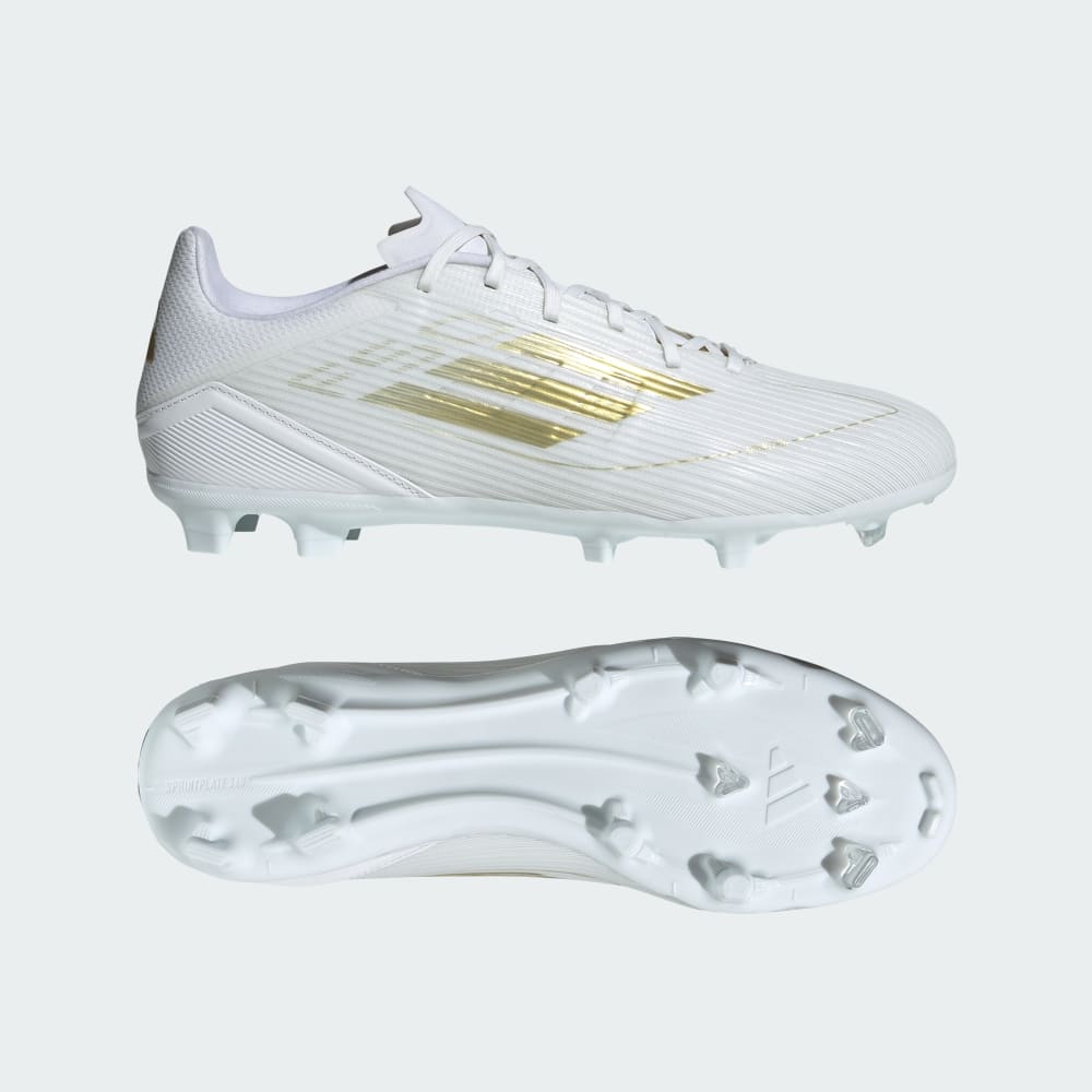 Adidas F50 League Multi-Ground Soccer Cleats Cloud White / Gold Metallic / Cloud White