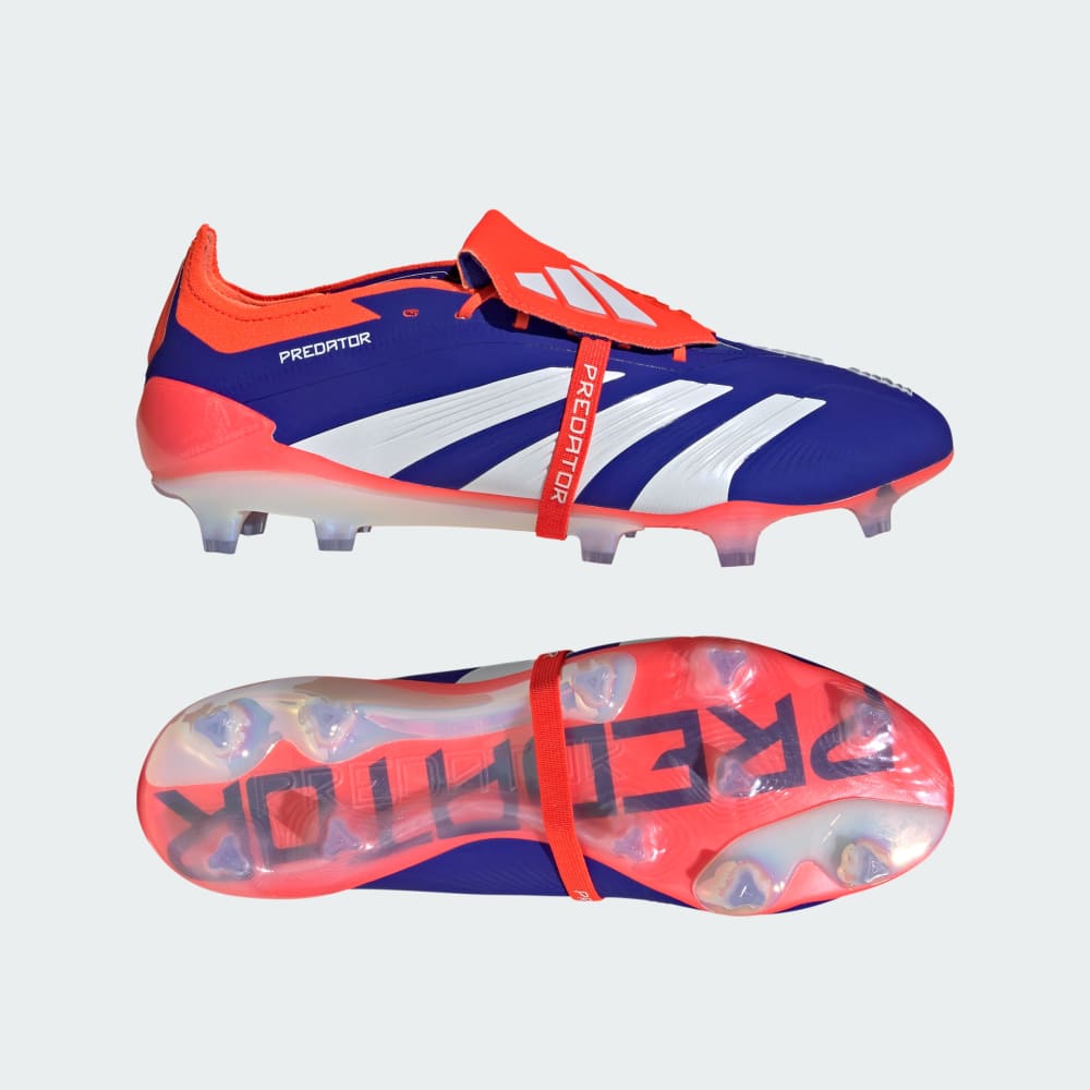 Adidas Predator Elite Foldover Tongue Firm Ground Soccer Cleats Lucid Blue / Cloud White / Solar Red