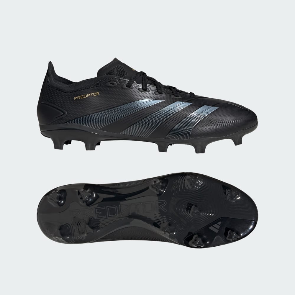 Adidas Predator League Firm Ground Soccer Cleats Core Black / Carbon / Gold Metallic