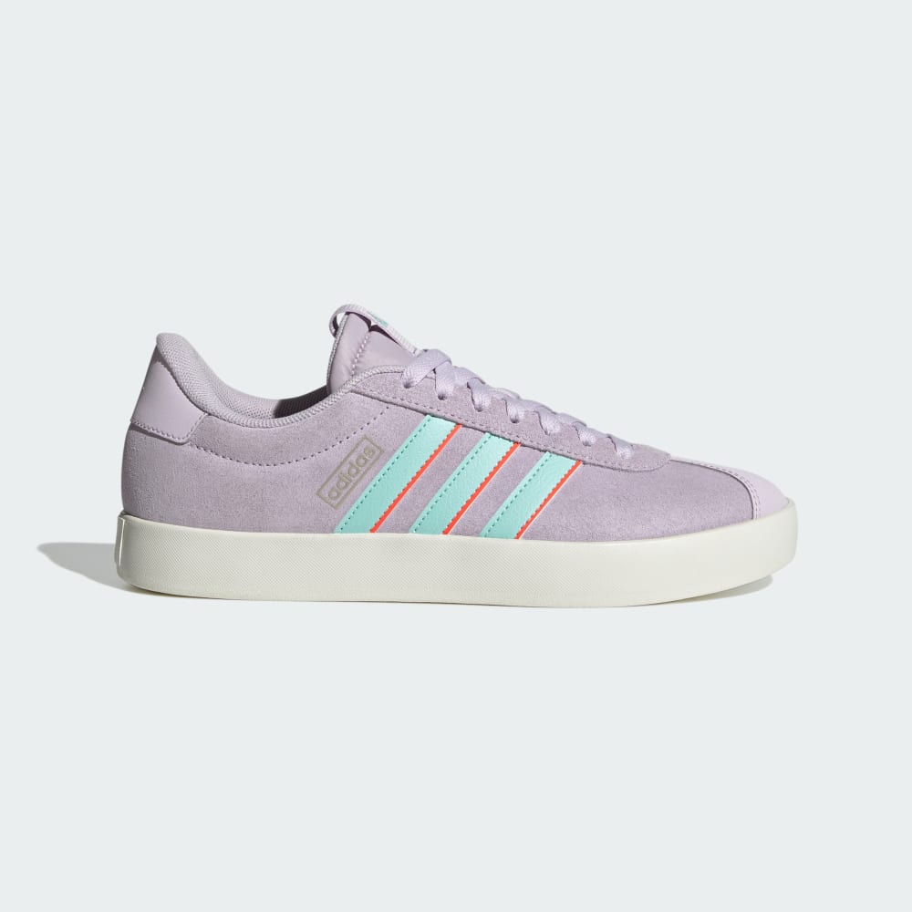 Adidas VL Court 3.0 Shoes Ice Lavender / Semi Flash Aqua / Solar Red