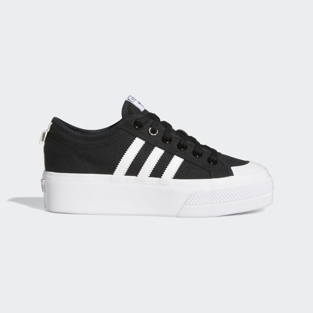 Adidas Nizza Platform Shoes Core Black / Cloud White / Cloud White