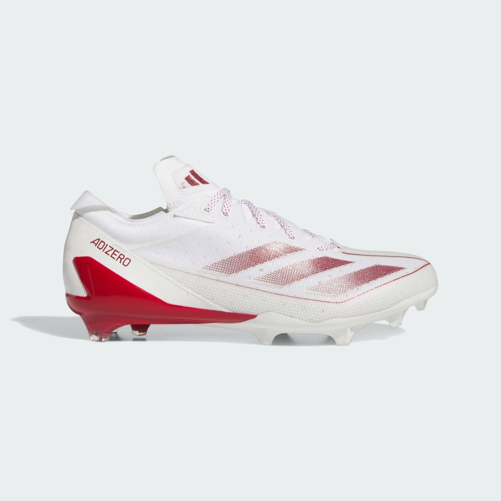 Adidas Adizero Electric American Football Cleats Cloud White / Team Power Red 2 / Cloud White