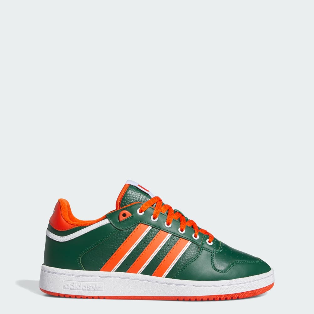 Adidas University of Miami Centennial RM Shoes Dark Green / Collegiate Orange / Cloud White