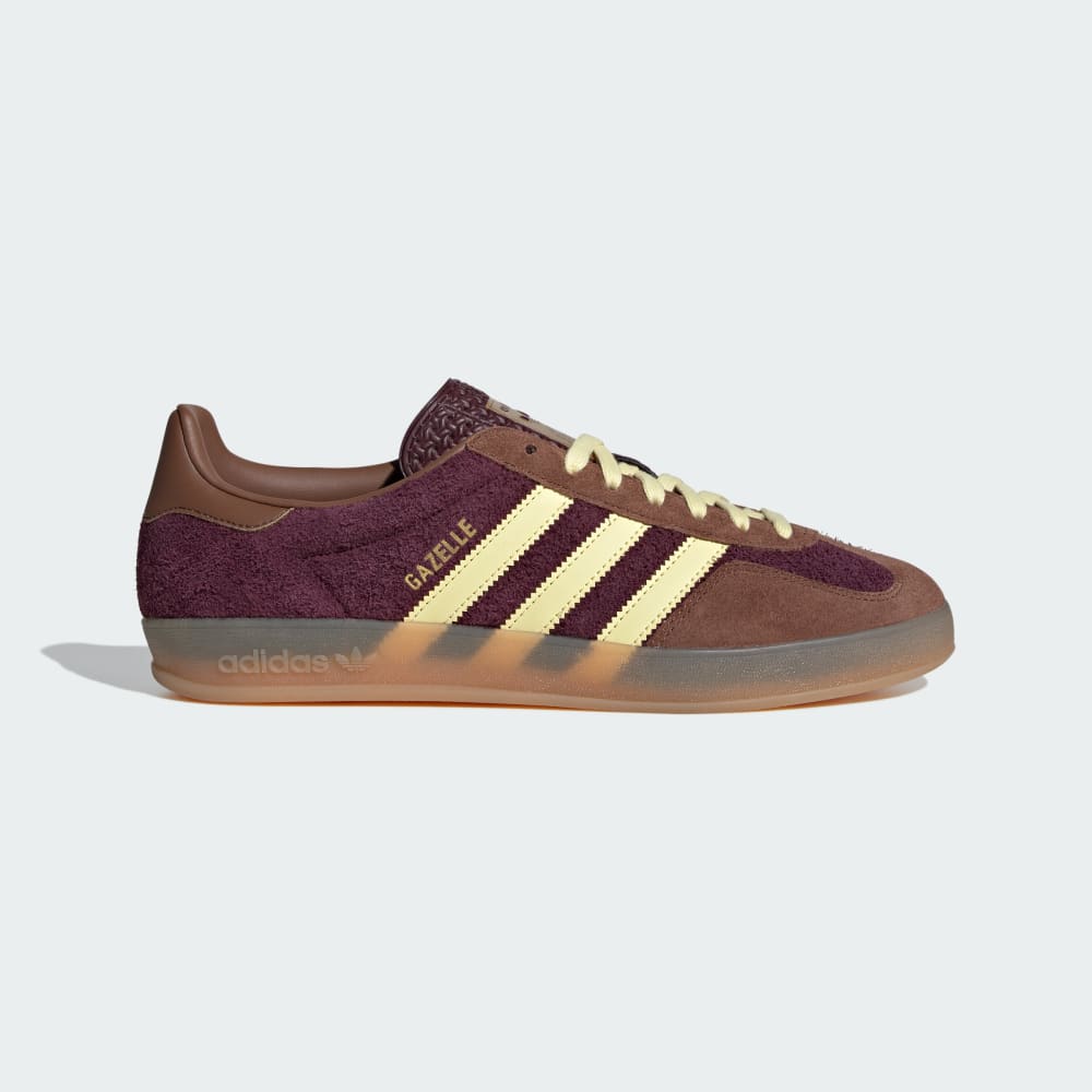 Adidas Gazelle Indoor Shoes Maroon / Almost Yellow / Preloved Brown