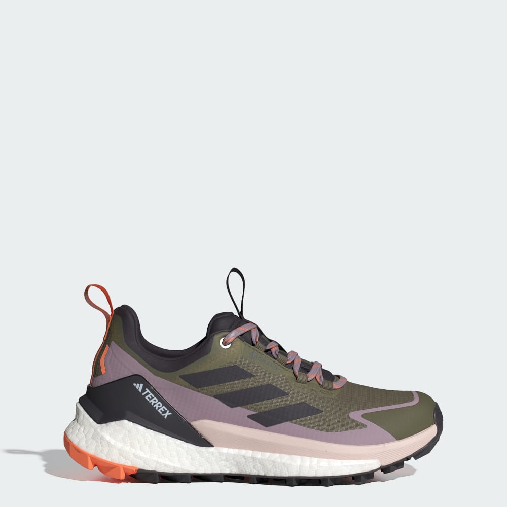 Adidas Terrex Free Hiker 2.0 Low Gore-Tex Hiking Shoes Olive Strata / Aurora Black / Amber Tint