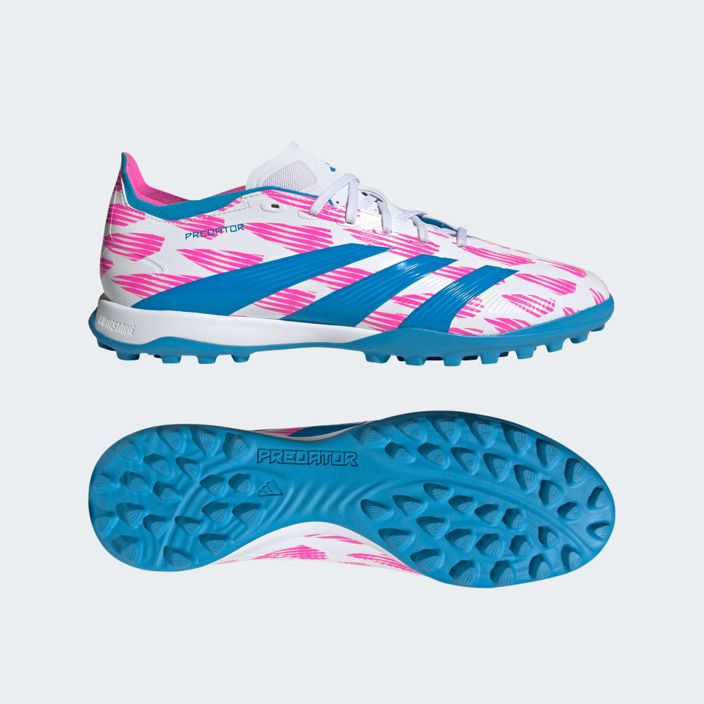 Adidas Predator League Turf Soccer Shoes Cloud White / Solar Blue / Solar Pink