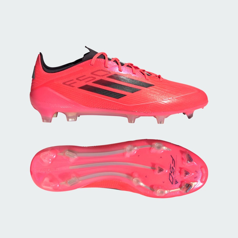 Adidas F50 Elite Firm Ground Cleats Turbo / Aurora Black / Platinum Metallic