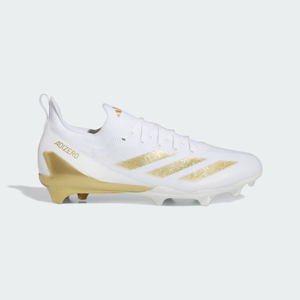 Adidas Adizero Electric+ Football Cleats Cloud White / Gold Metallic / Cloud White