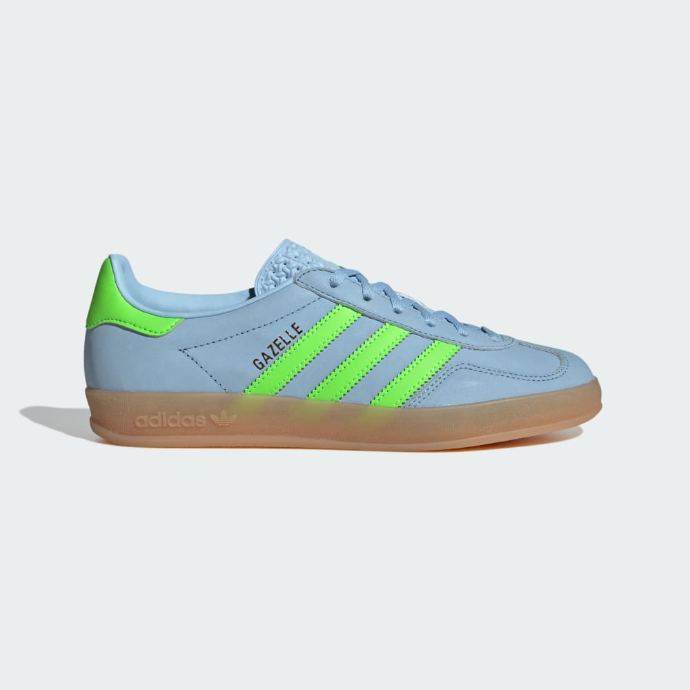 Adidas Gazelle Indoor Shoes Clear Sky / Solar Green / Gum