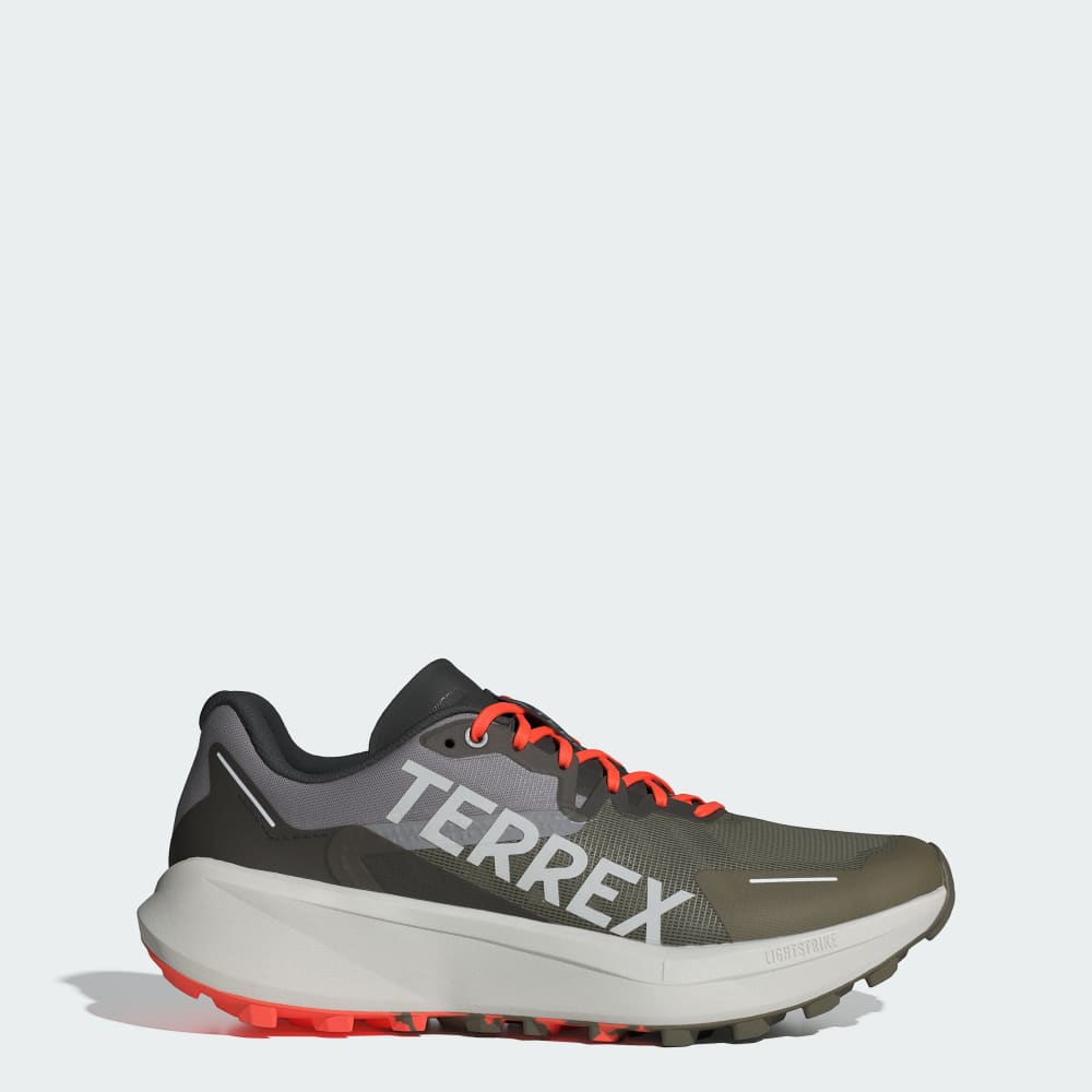 Adidas Terrex Agravic 3 Trail Running Shoes Olive Strata / Grey One / Semi Impact Orange