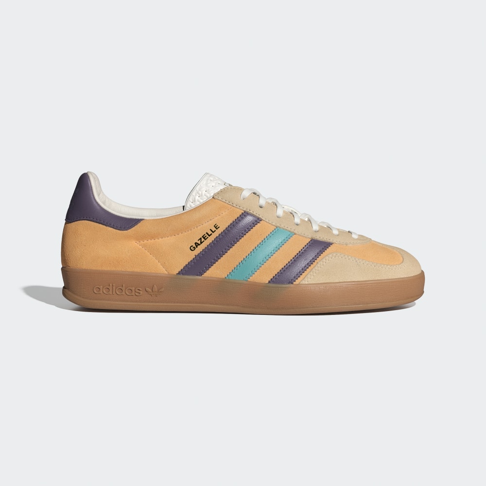 Adidas Gazelle Indoor Shoes Glow Orange / Shadow Violet / Off White