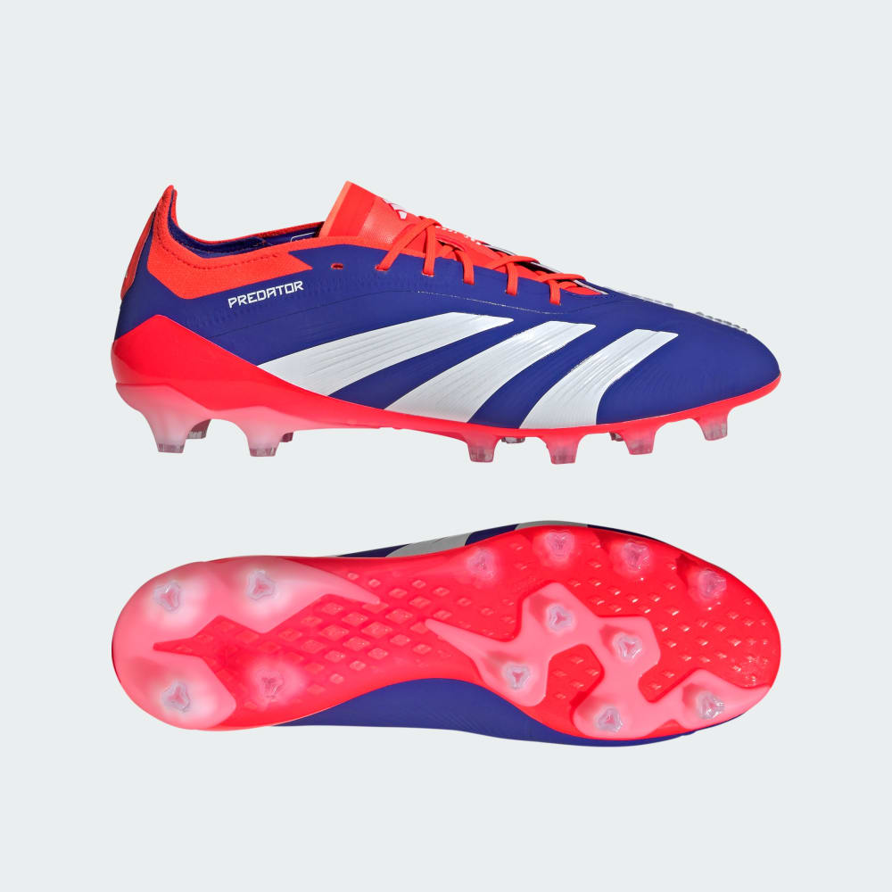 Adidas Predator Elite Artificial Grass Soccer Cleats Lucid Blue / Cloud White / Solar Red