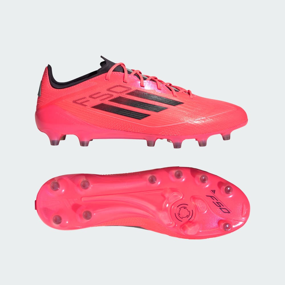 Adidas F50 Elite Artificial Grass Cleats Turbo / Aurora Black / Platinum Metallic