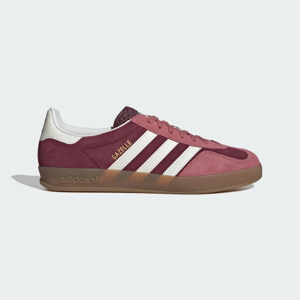 Adidas Gazelle Indoor Shoes Maroon / Cloud White / Preloved Crimson