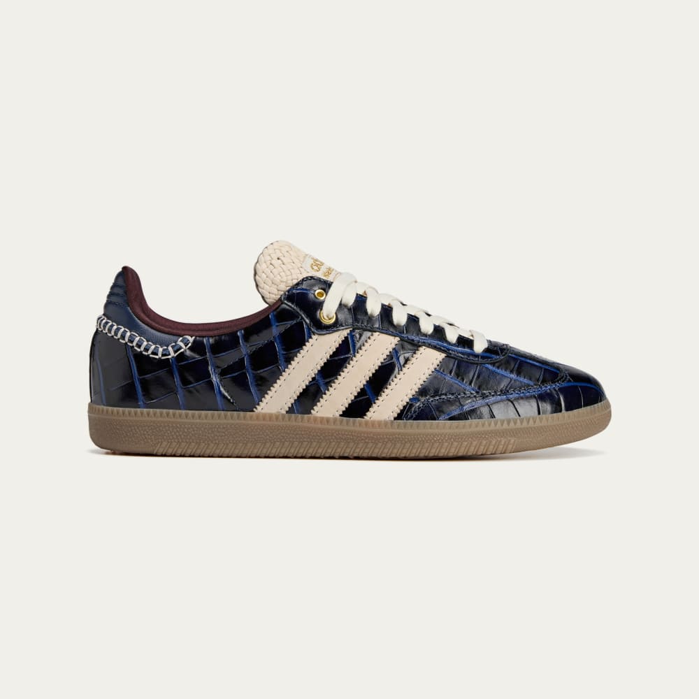 Adidas Wales Bonner Samba Shoes Collegiate Navy / Wonder White / Night Red