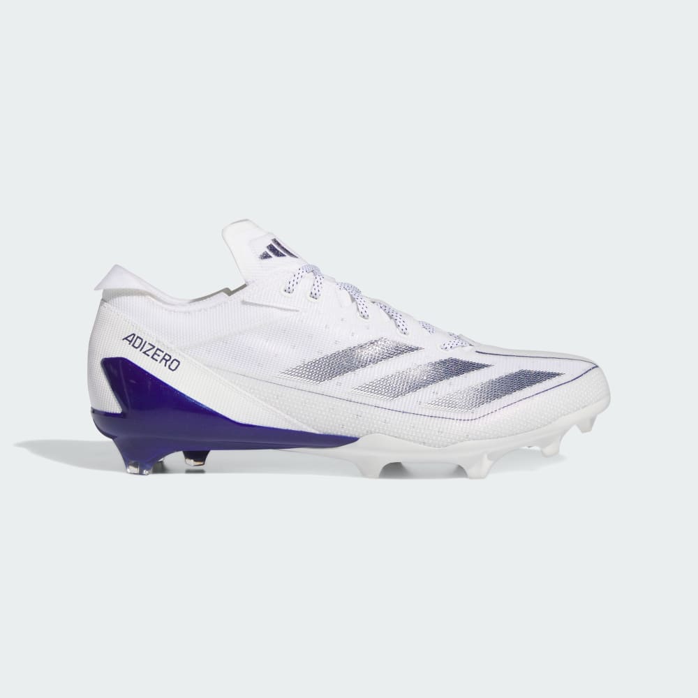 Adidas Adizero Electric American Football Cleats Cloud White / Team College Purple / Cloud White