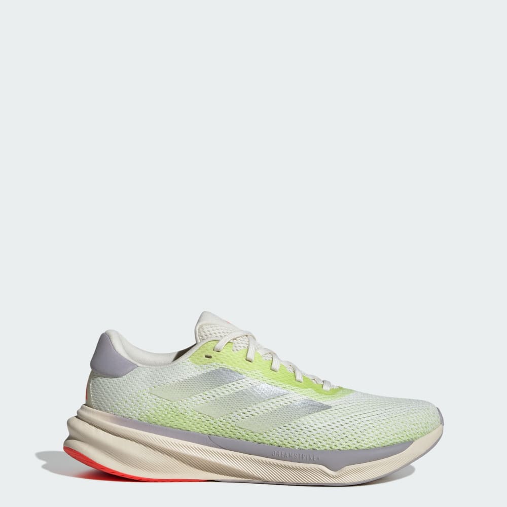 Adidas Supernova Stride Running Shoes Off White / Silver Metallic / Pulse Lime