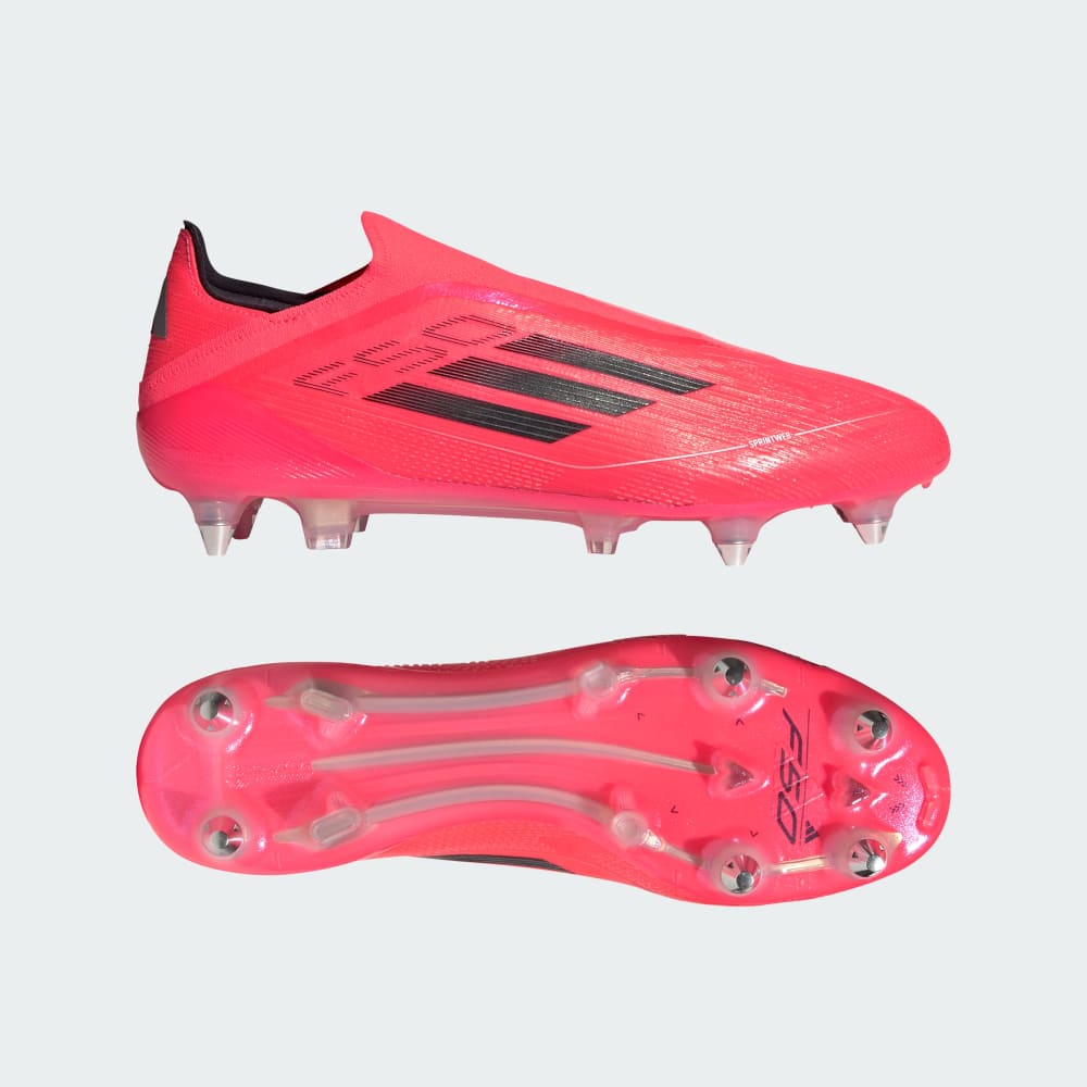 Adidas F50 Elite Laceless Soft Ground Cleats Turbo / Aurora Black / Platinum Metallic