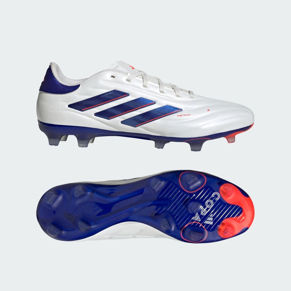 Adidas Copa Pure 2 Pro Firm Ground Soccer Cleats Cloud White / Lucid Blue / Solar Red