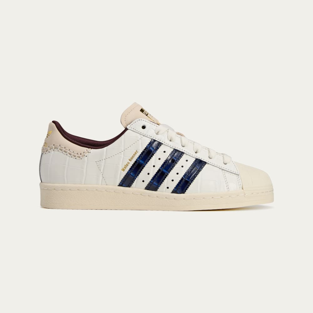 Adidas Wales Bonner Superstar Shoes Wonder White / Collegiate Navy / Night Red