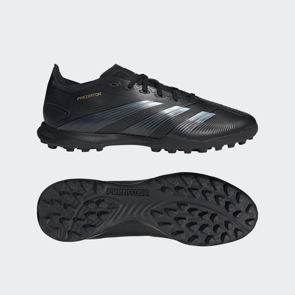 Adidas Predator League Turf Soccer Shoes Core Black / Carbon / Gold Metallic