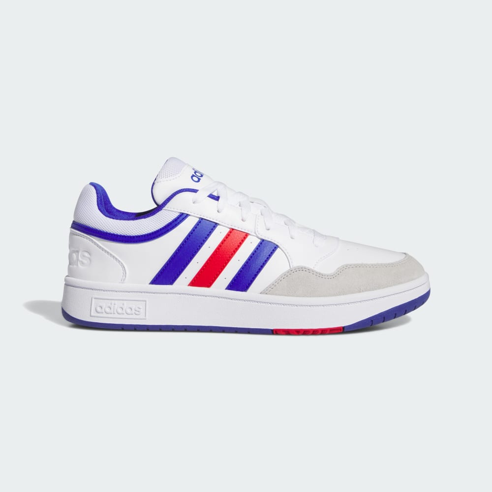 Adidas Hoops 3.0 Shoes Cloud White / Lucid Blue / Better Scarlet