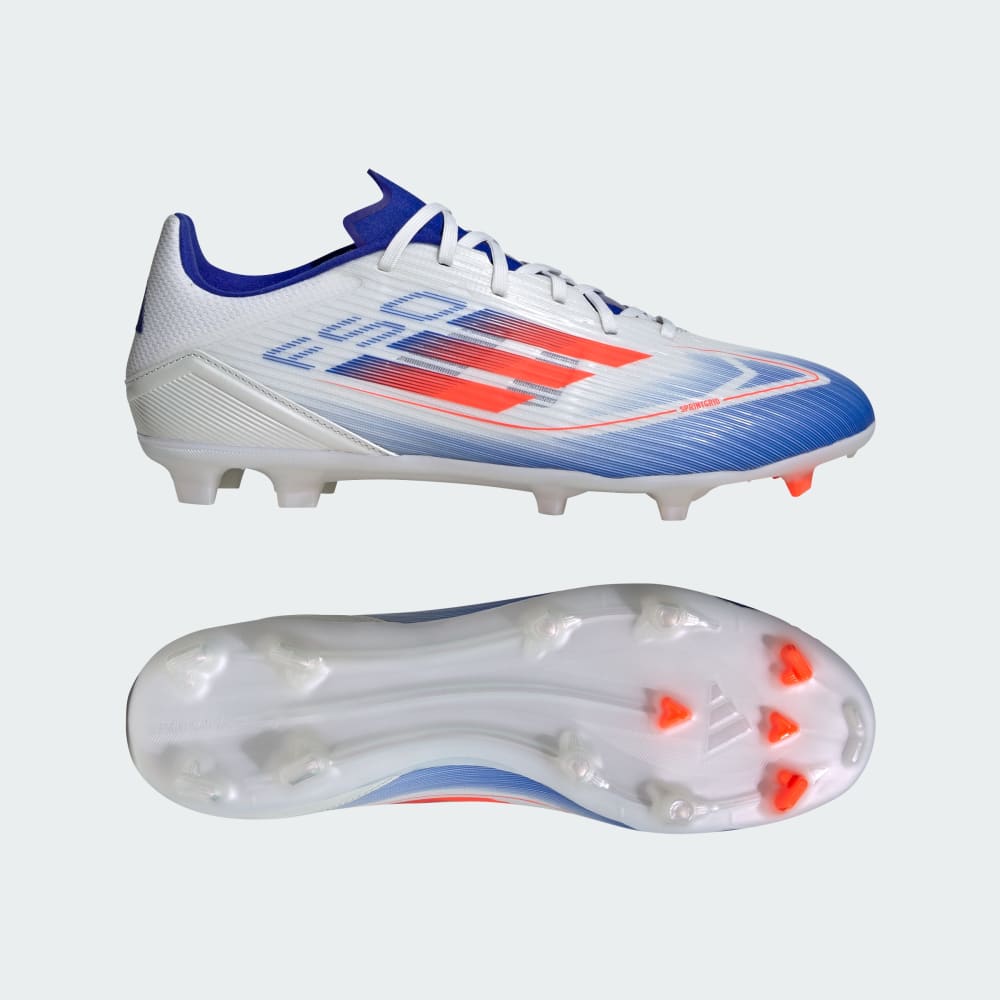 Adidas F50 League Multi-Ground Soccer Cleats Cloud White / Solar Red / Lucid Blue