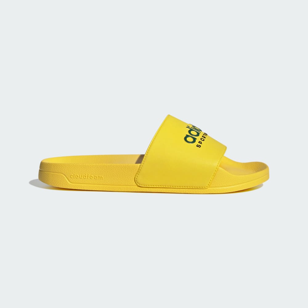 Adidas Adilette Shower Slides Yellow / Yellow / Collegiate Green