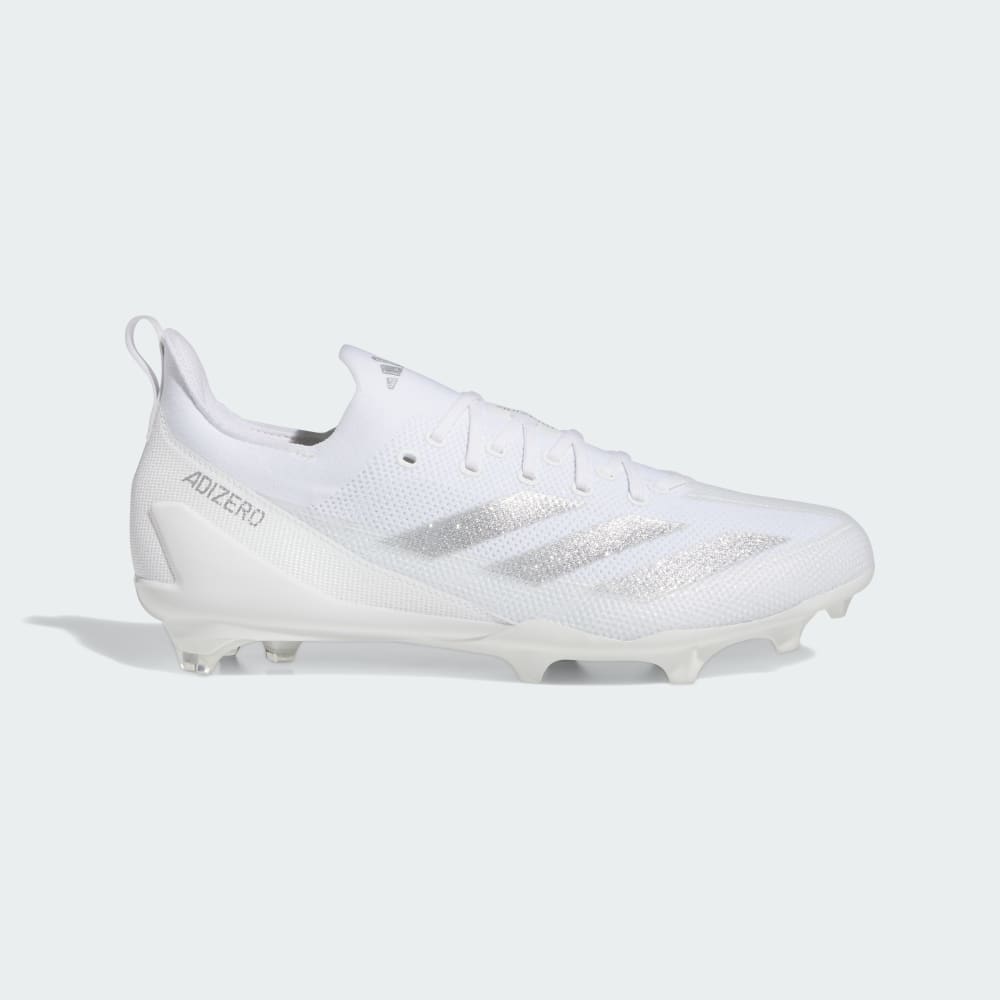 Adidas Adizero Electric+ Football Cleats Cloud White / Silver Metallic / Cloud White