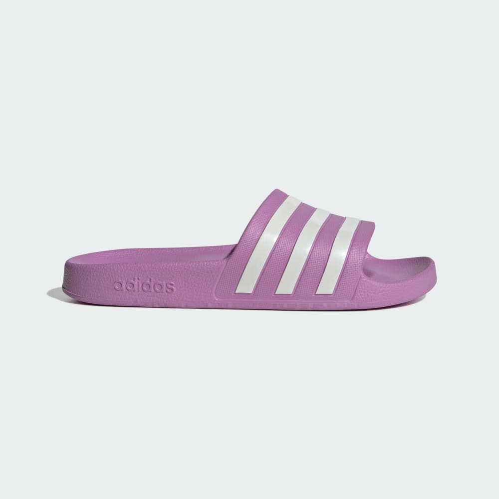 Adidas Adilette Aqua Slides Preloved Purple / Off White / Grey Two