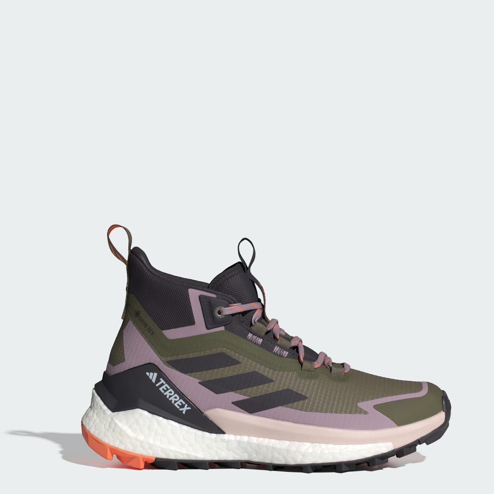 Adidas Terrex Free Hiker 2.0 Gore-Tex Hiking Shoes Olive Strata / Aurora Black / Amber Tint