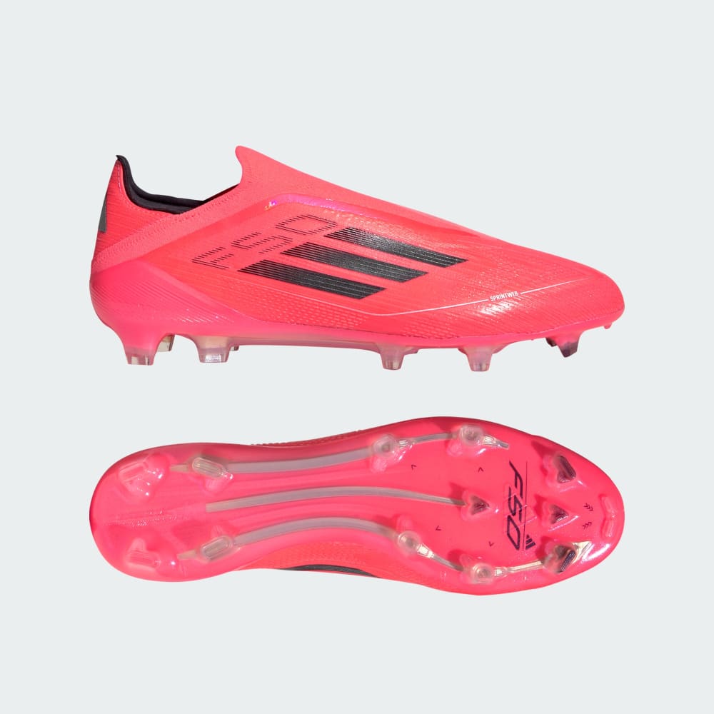 Adidas F50 Elite Laceless Firm Ground Cleats Turbo / Aurora Black / Platinum Metallic